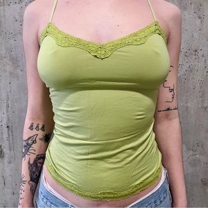vintage Smart Set lime green tank